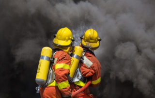 firefighters and smoke - compressed breathing air quality