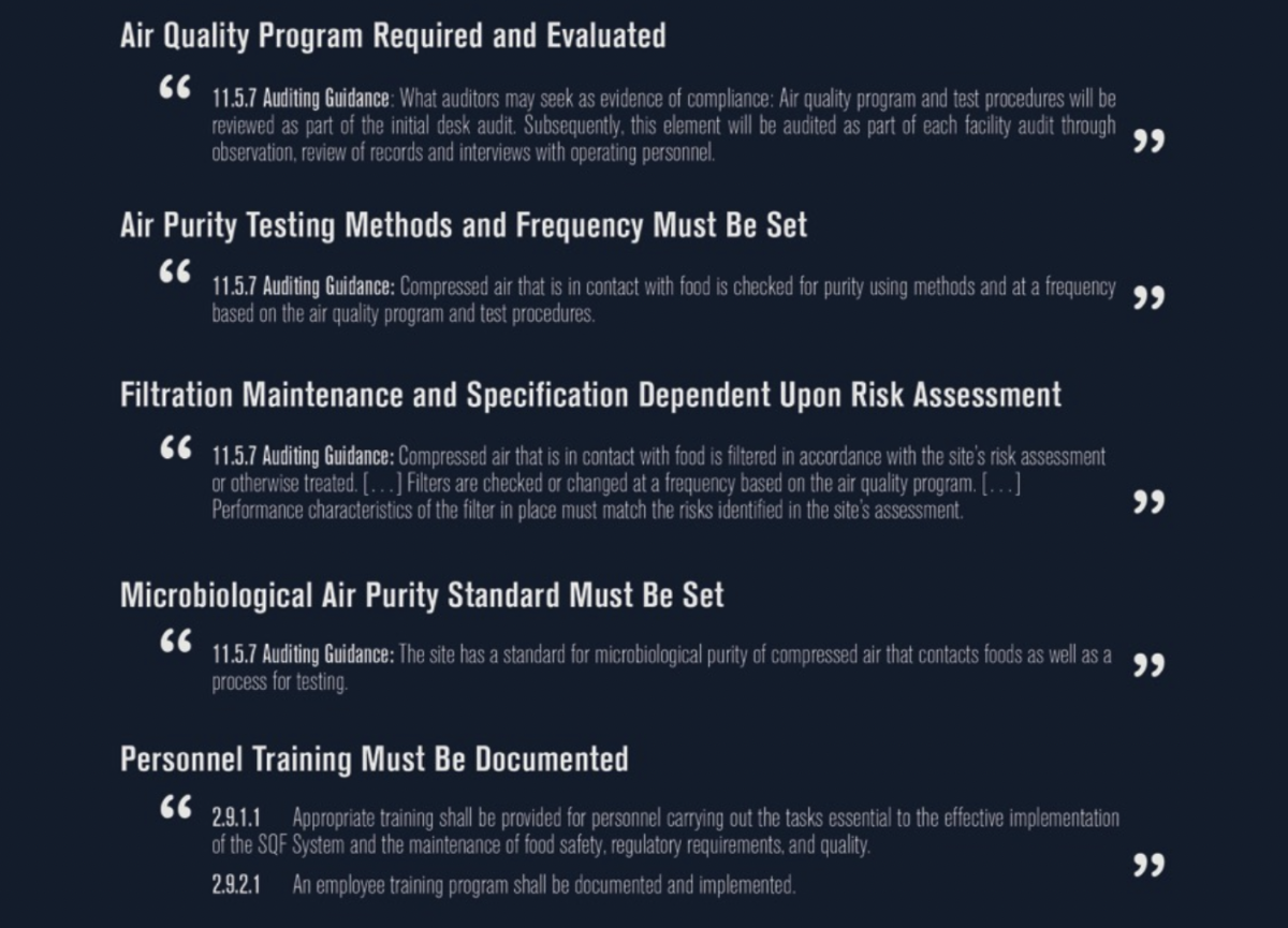SQF Code, Edition 7.2: A Guide to Compressed Air and Gas - Trace ...