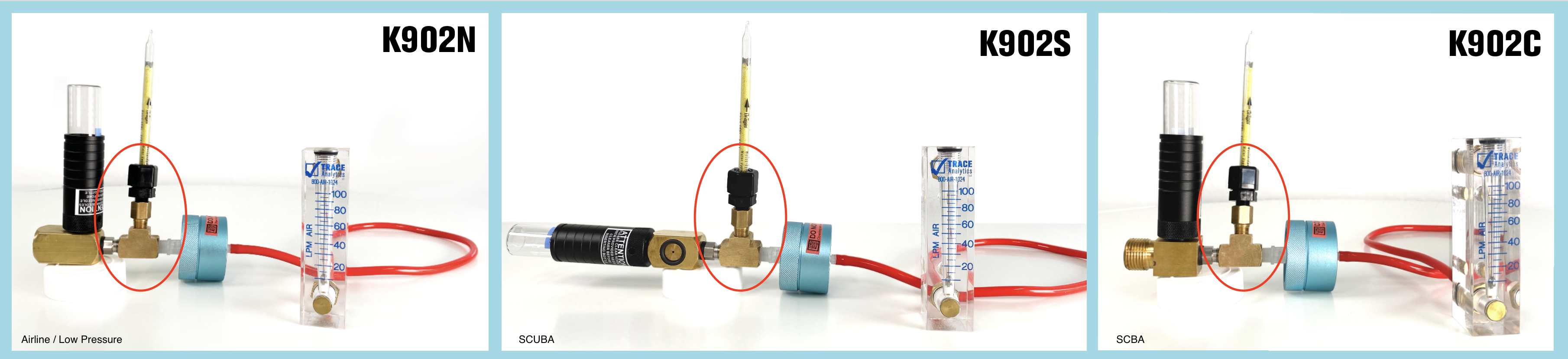 K902 kits for compressed breathing air testing